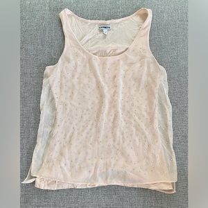 light pink XS Express rhinestone top